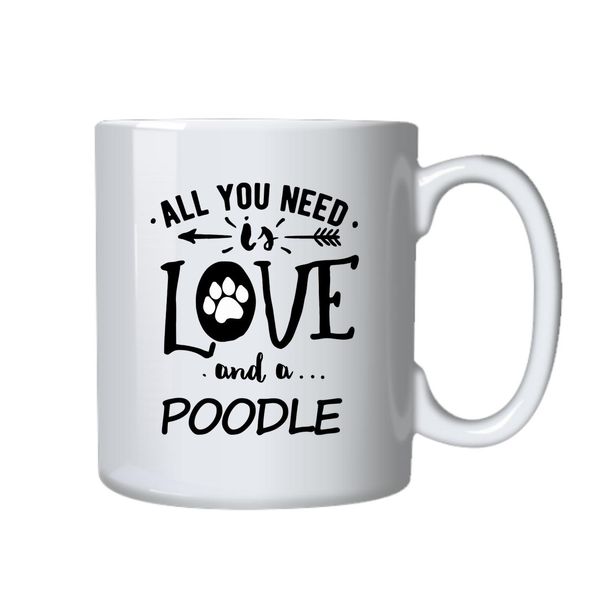 Poodle And Love Coffee Mug - Best Poodle Dog Owners Gift Idea for