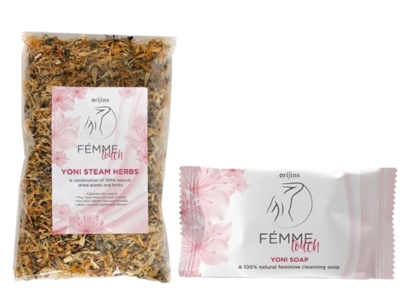 Orijins Femme touch yoni Steam herbs 60g &amp; yoni soap 100g