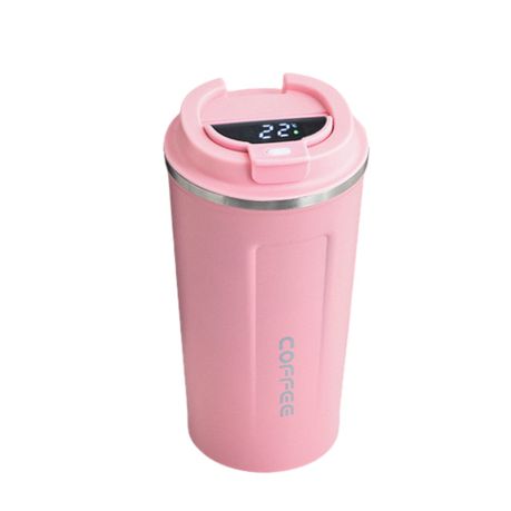 Stainless Steel Vacuum Insulated Coffee Mug with Temperature Display 510ML  Double Walled Travel Mug