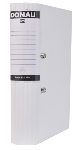 Donau A4 Lever Arch File 75mm Pp Round Back - White