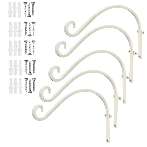 White Gardening Hook Flower Rack Balcony Garden Flower Rack Hook