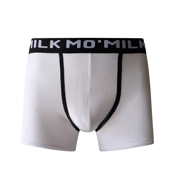 MO'MILK Basic White Boxer-Brief