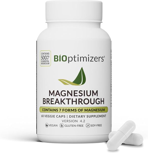 BIOptimizers Magnesium Breakthrough Supplement - 7 Forms of Magnesium