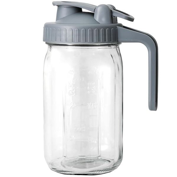 Pitcher Glass Borosilicate Water Jug for Juice Iced Tea Milk and Beverage