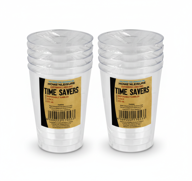 Home 'N Leisure 295ml Disposable Tumblers, 5 Piece Set for Picnics - 2 Pack