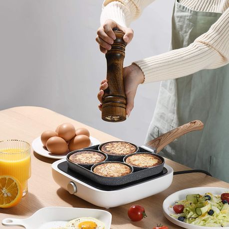 4 in 1 Egg Pancake Multi Sectional Pan 4 Dimples hole fry pan