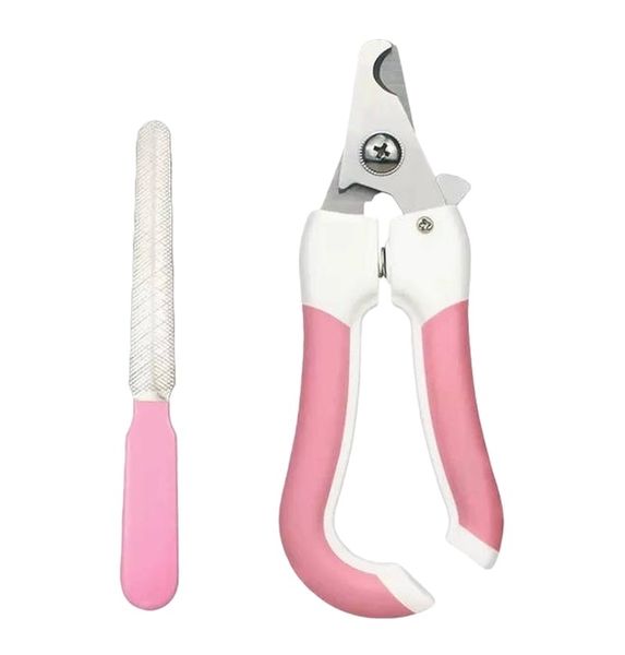 Pet Nail Clipper and Nail File Set for Dogs and Cats, Stainless Steel Pet