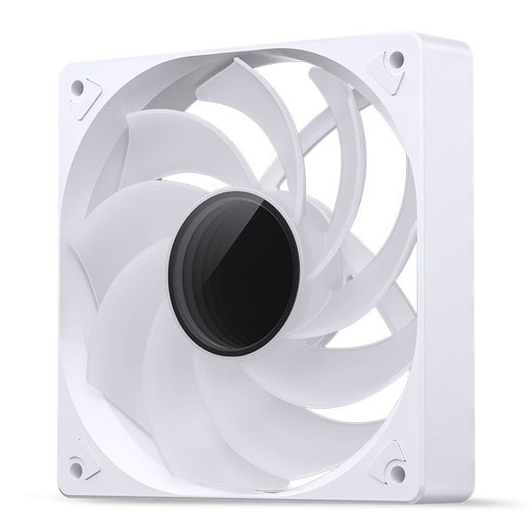 White Case Fan 12cm LIN-001 with RGB LED Light