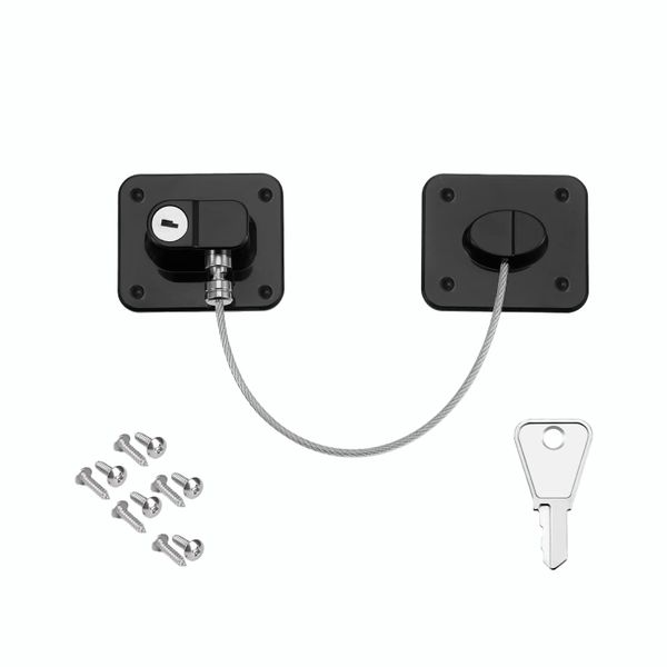 1 Pcs Refrigerator Lock Fridge Lock with Metal Wire Protection