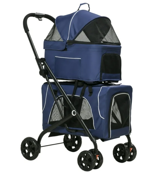 Pet Pram - Detachable Carrier - Pet Stroller