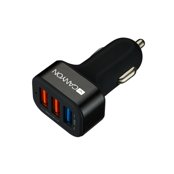 Canyon C-07 Universal 3xUSB Car Charger with Quick Charge 3.0