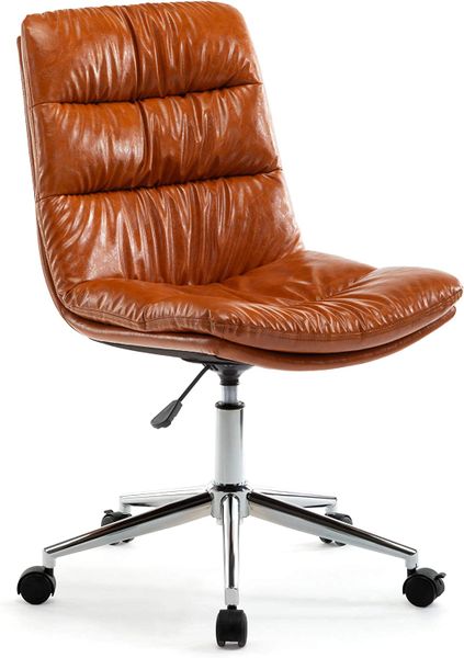 Comfortable Height Adjustable Office Chair, Armless Desk Chair
