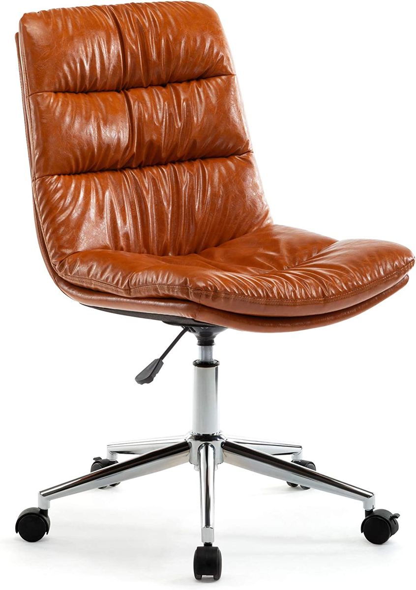 Comfortable Height Adjustable Office Chair, Armless Desk Chair