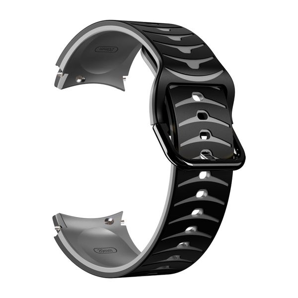 Arrow Pattern Strap Compatible with Samsung Galaxy Watch 4/5/6/7 - Black/Grey