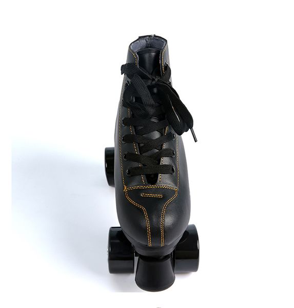 PU Leather Roller Skates - Black