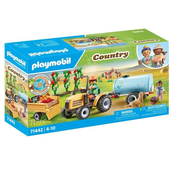 Playmobil Country - Tractor with Trailer and Water Tank Playset - 117 Piece
