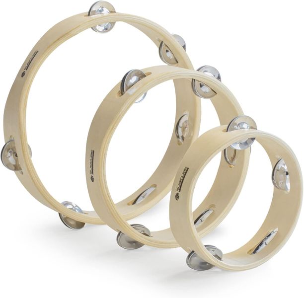 Wooden Headless Tambourine - Percussion Instrument - Set of 3