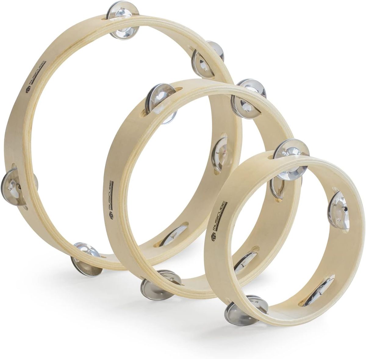 Wooden Headless Tambourine Set of 3