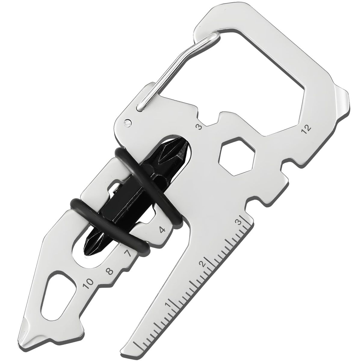 EDC Tool Key Ring, 15 in 1 Multi-tool Keychain Birthday Gifts for Dad