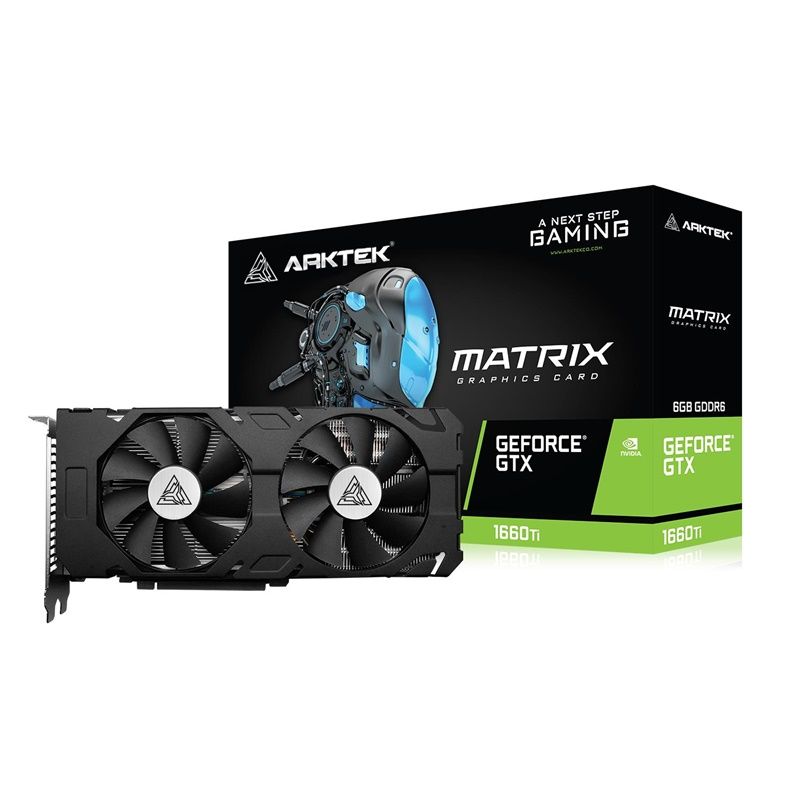 Arktek Nvidia GTX1660Ti 6GB GDDR6 192-bit HDMI / DVI / DP Graphics