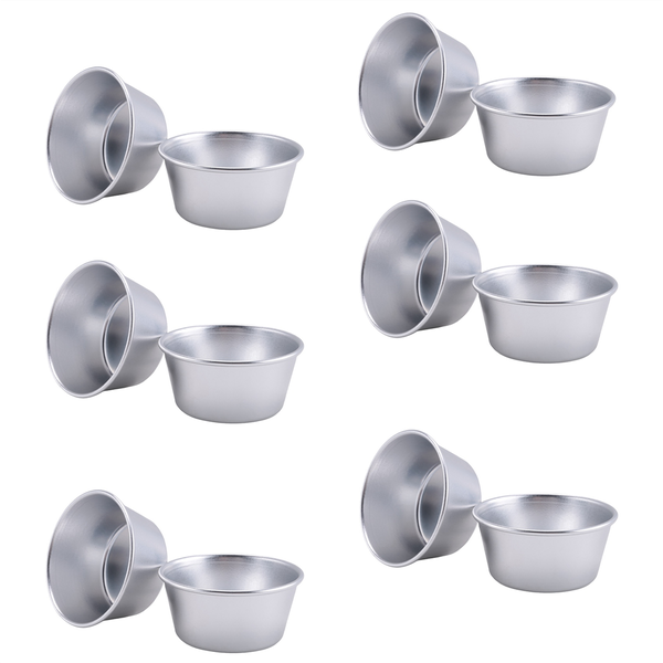 12 Pieces Individual Molds Pudding Molds Cups Mini Chocolate Molten Pans No