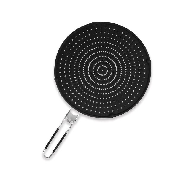Splatter Screen for Frying Pan Grease Splatter Guard with Foldable Handle