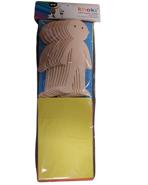 Foam Dolls DIY with Self Adhesive Dress Up Pieces