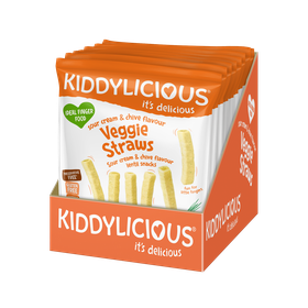 Kiddylicious Sour Cream & Chive Straws 4 X 12G - Tesco Groceries