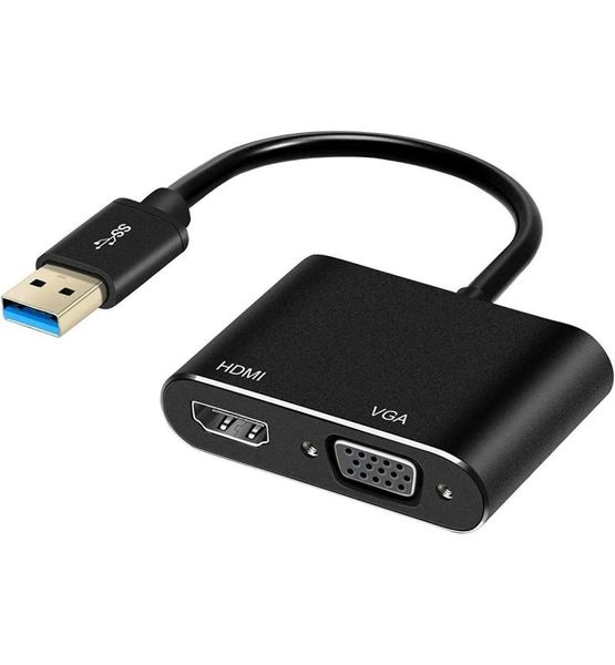 PTech USB3.0 To HDMI &amp; VGA 1080p Adapter