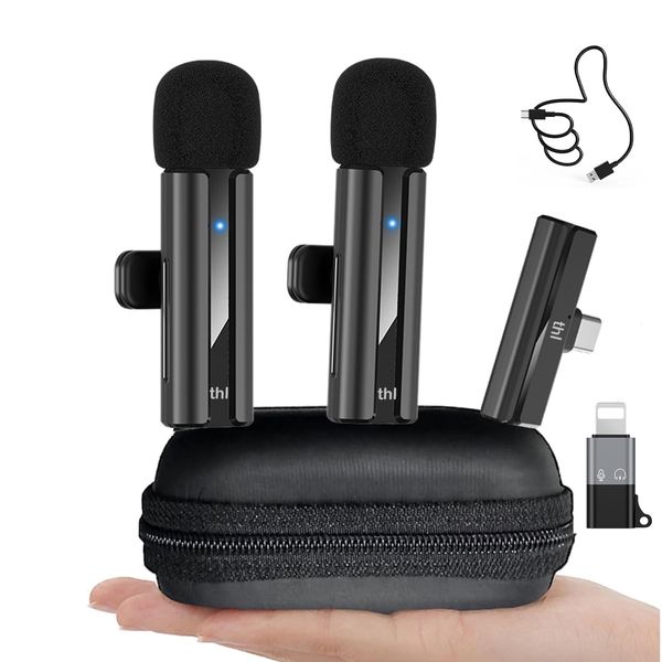thl Mini Wireless Lavalier Microphone, Crystal Clear Recording with USB-C