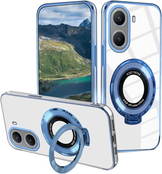 Ring Stand Clear Silicone Phone Case Compatible With Xiaomi Poco X7 Pro