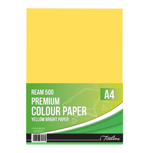 Treeline Colour Project Paper 80gsm - Ream of 500 Sheets - Deep Tint Yellow