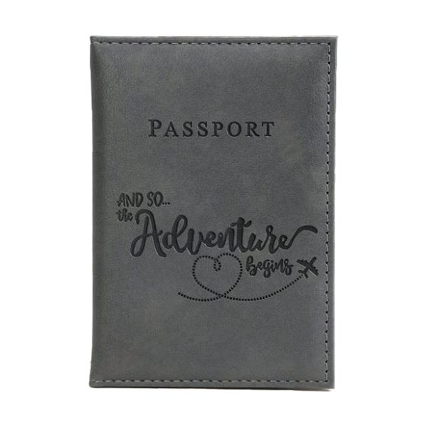 Grey Passport Cover