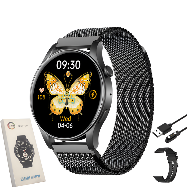 TOXIYA Smart Fitness Watch 1.43 Inch with 100+ Sports Modes IP68 Waterproof