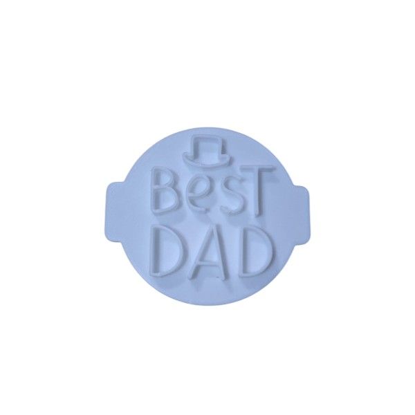 Hubbe Cookie Cutter - Best Dad with Top Hat Embosser