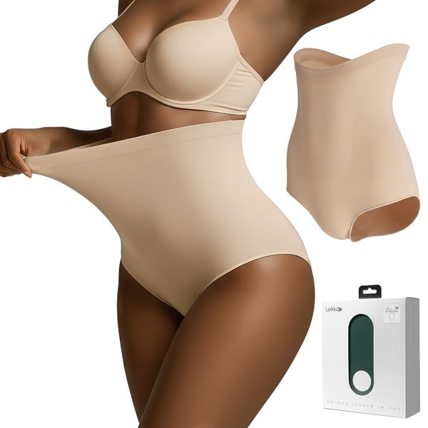 Lekkon Seamless High-Waist Shaping Briefs for Women Waist &amp; Tummy Sculpting