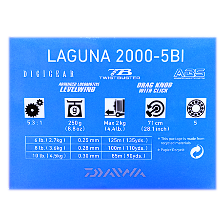 Daiwa Laguna 2000 Spinning Reel, Shop Today. Get it Tomorrow!