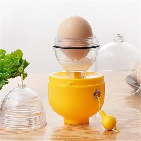 Portable Egg Scrambler Shaker Whisk Hand Powered Golden Egg Maker