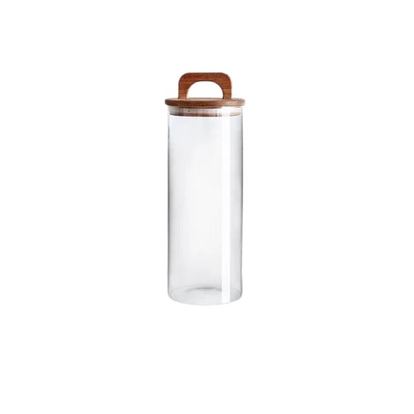 Food Storage Container Glass Jar With Bamboo Wooden Lid