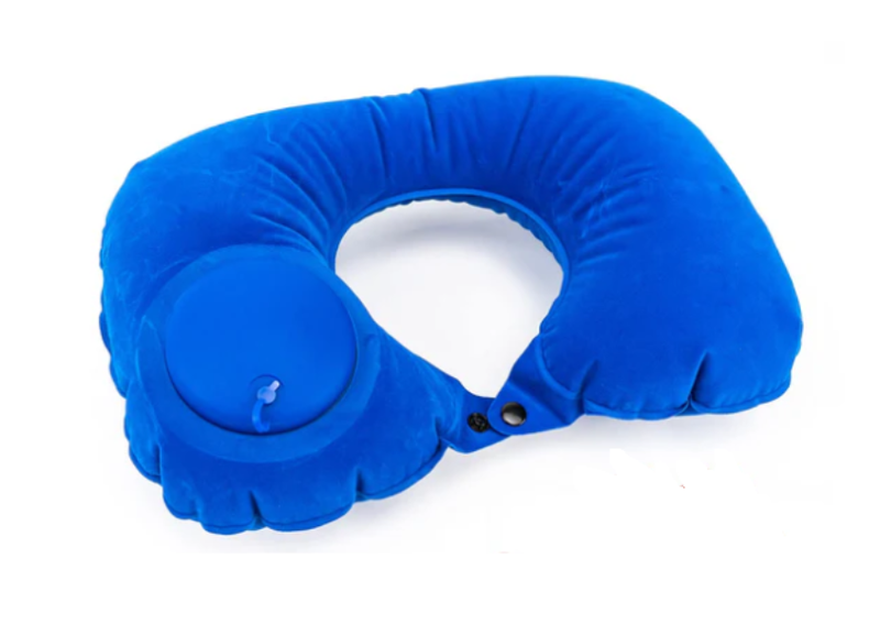 Inflatable Travel Pillow for Neck - Blue