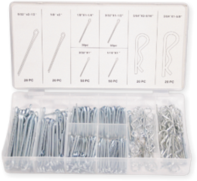 MTS Assorted Split Pin 260 Pieces