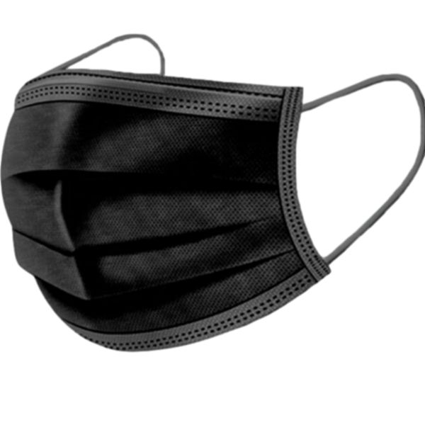 Face Mask - Disposable 3-Layer Mask - Black (Pack of 20)