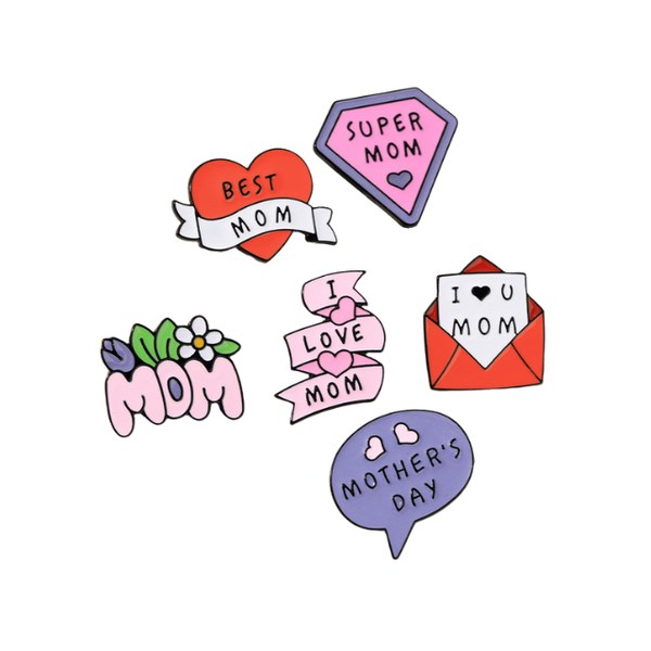Mom Lapel Pin Badge Souvenier Novelty Gifting 6pack