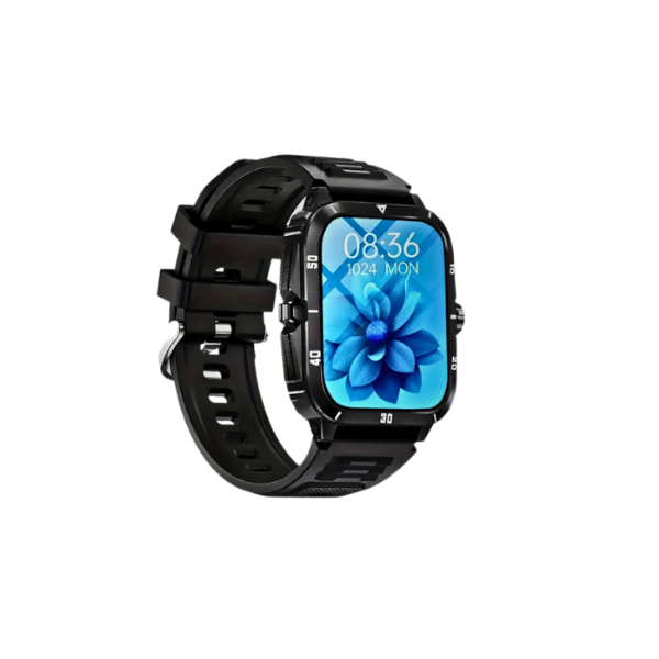 Smart Fitness Watch - Heart Rate, Sleep &amp; Step Tracker, IP67 (Black)