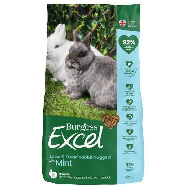 Burgess Excel Junior and Dwarf Rabbit Nuggets 1.5kg