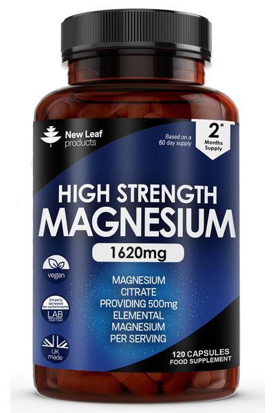 Magnesium Citrate Capsules High Strength - Energy, Nerves, Muscles &amp; Bones