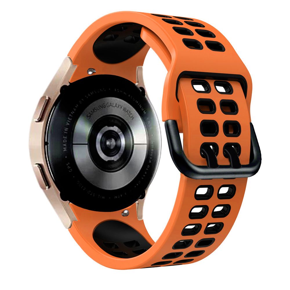 Silicone Sports Strap For Samsung Galaxy Watch 4/5/6/7 Orange & Black Shop Today. Get it
