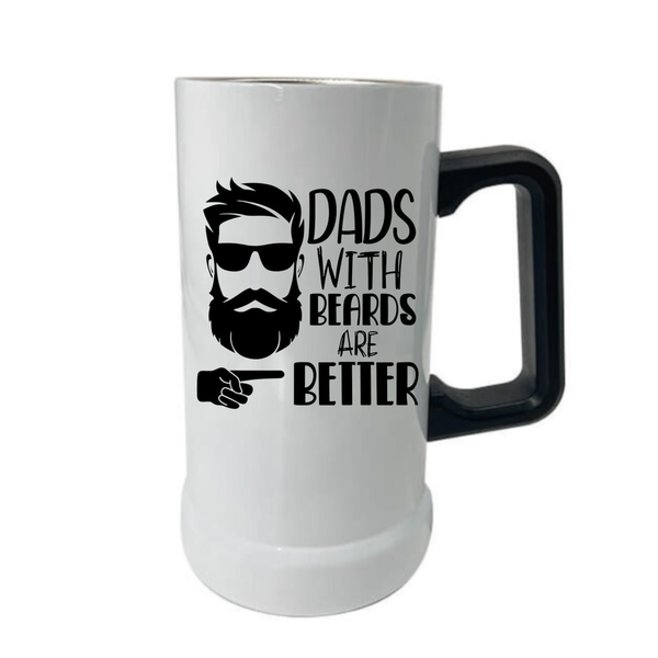 Beard - Sublimated Double Wall Stainless steel 750ml Beer Mug