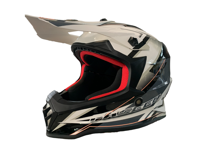 Faseed 608 Kids Black/White/Black Helmet