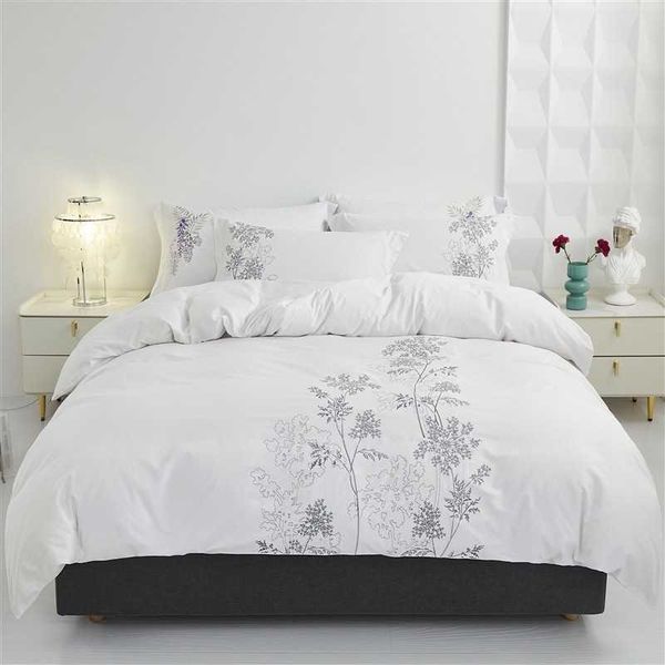 Miss Lyn Cleo Embroidered Duvet Covers in White
